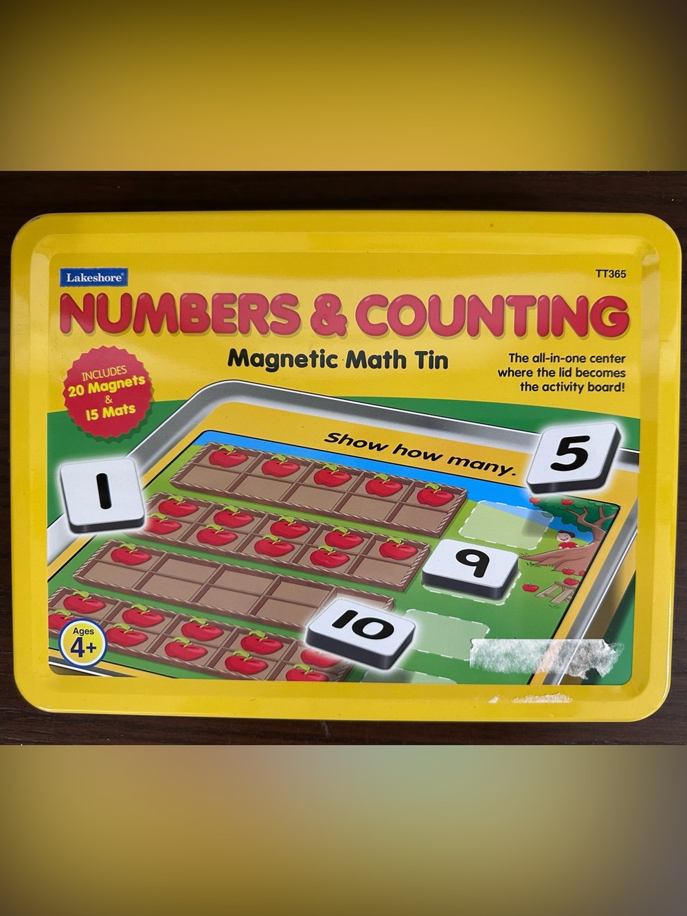 LAKESHORE LEARNING NUMBERS & COUNTING MAGNETIC MATH TIN